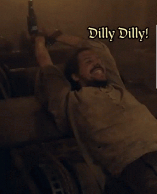 Dilly Dilly Men In Cage Cheers GIF