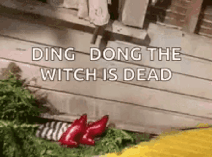 Ding Dong The Witch Is Dead Red Shoes GIF