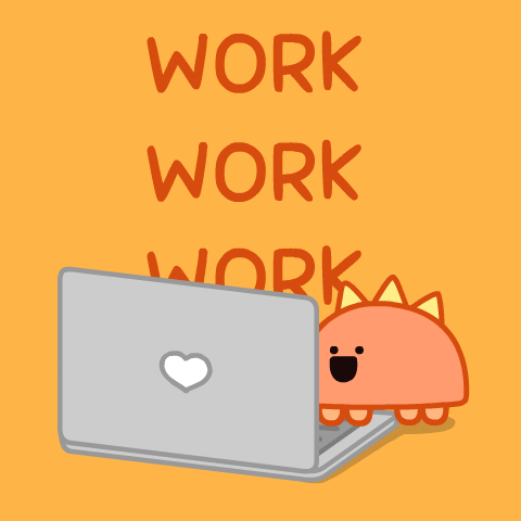 Dinosally Busy On Work Monday GIF