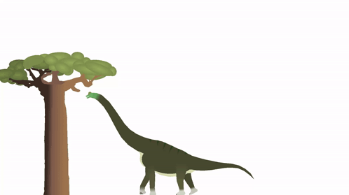 Dinosaur and Tree Looking at Each Other