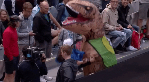 Dinosaur Dance Costume In Game GIF