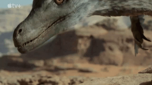 Dinosaur Face With Apple TV Logo GIF