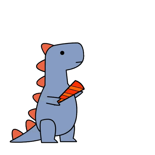 Dinosaur Holding Horn