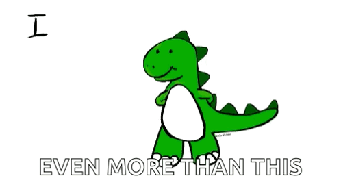 Dinosaur Holding Stick I Miss You This Much Even More Than This