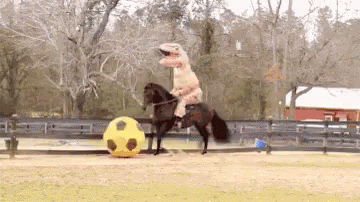Dinosaur Mouth Open Looking At Camera Blue Sky GIF