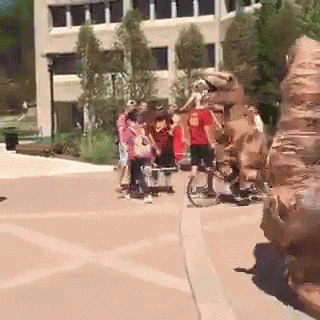 Dinosaur Riding Cycle GIF