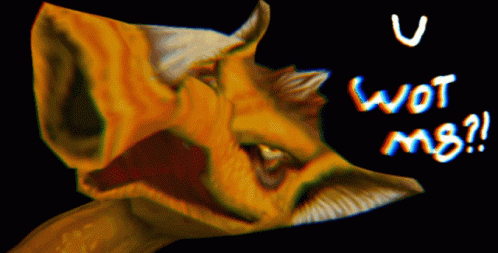 Dinosaur Saying Wot Me