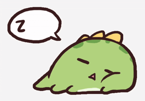 Dinosaur Sleeping Zzz Speech Bubble GIF