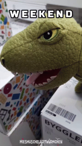 Dinosaur Toy Weekend Meme GIF