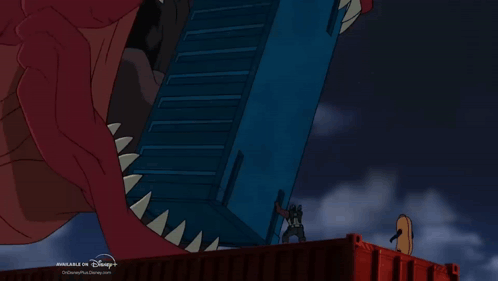 Dinosaur with Blue Box Disney Plus