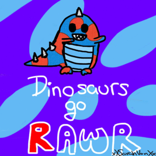 Dinosaurs Go Rawr Fun Art GIF