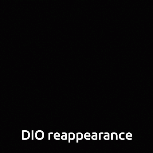 Dio Brando Reappearance GIF
