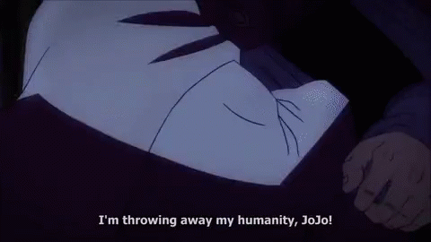 Dio From Jojo 'S Bizarre Adventure Says " I 'M Throwing Away My Humanity Jojo " GIF
