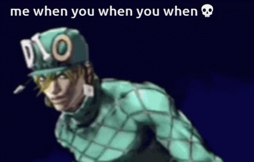 Dio from JoJo's Bizarre Adventure Wearing Green Hat