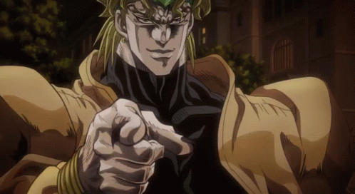 Dio Pointing On Monkey GIF