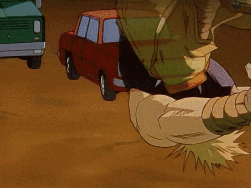 Dio Punches The Car GIF