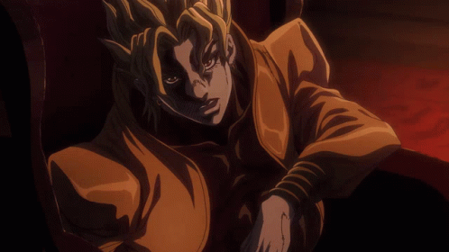 Dio Sitting Down Feeling Tired GIF