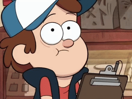 Dipper Pines Pretending To Work Writing Down GIF