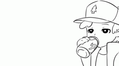 Dipper Pines Spitting Soda GIF