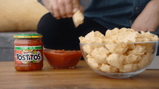 Dipping A Chip In Salsa GIF