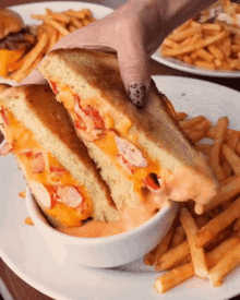 Dipping A Sandwich In Sauce GIF