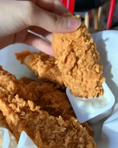 Dipping Chicken Wing Loop GIF
