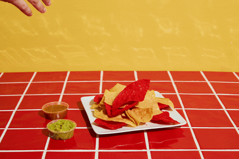 Dipping Chip Stop Motion Animation GIF