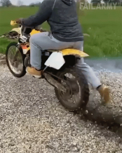 Dirt Bike Stoppie Exhibition Fail GIF
