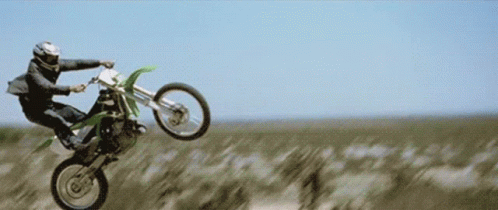 Dirt Bike Giant Spider Chase GIF