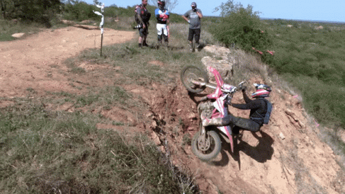 Funny Dirt Bike Hill Jump Fail GIF