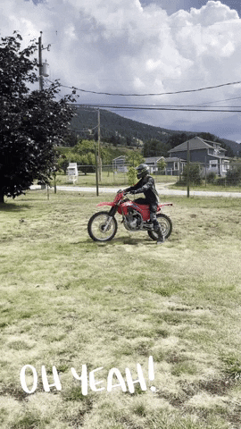 Dirt Bike Balancing Back Wheels Exhibition GIF