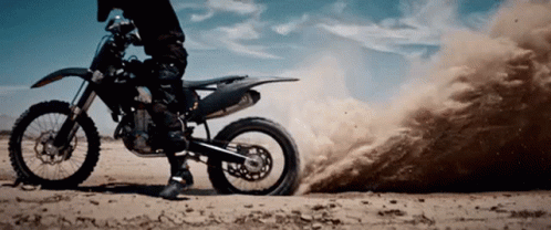 Dirt Bike Sand Burnout GIF