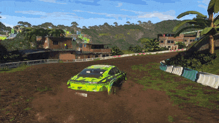 Dirt Showdown Green Car Rocky Road GIF