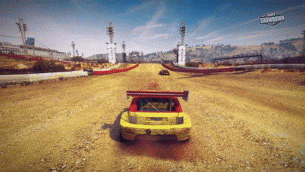 Dirt Showdown Yellow Car Turbo GIF