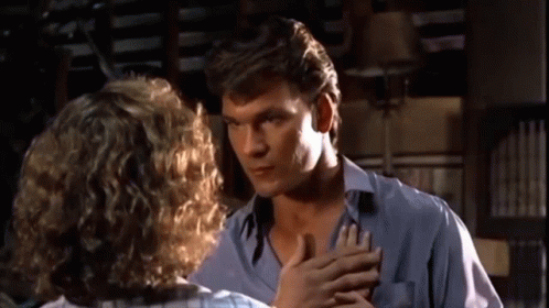 Dirty Dancing Jennifer Grey Patrick Swayze Intense Gaze GIF