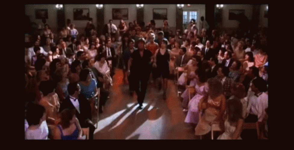 Dirty Dancing Johnny Castle Hips Swaying Entrance GIF
