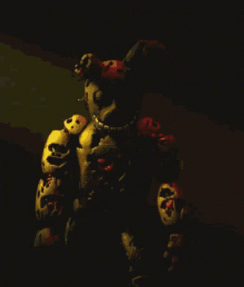 Dirty Decayed Springtrap Lurking At Night GIF