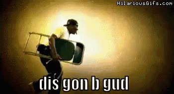 Dis Gon Be Good Man Carrying Chair GIF