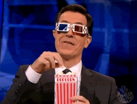 Dis Gon Be Good Stephen Colbert Eating Popcorn GIF