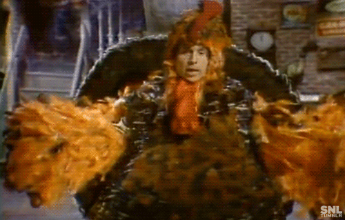 Disapointed In Gobble Costume GIF