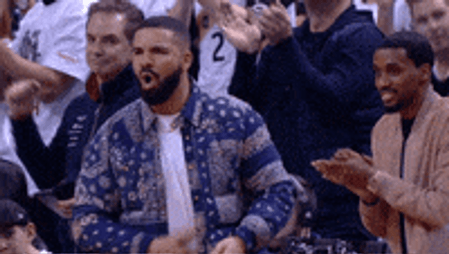 Disappointed Drake Clapping For His Team GIF