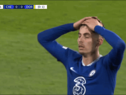 Disappointed Kai Havertz Hands On His Head GIF