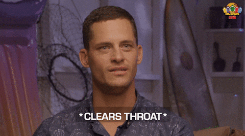 Disappointed Man Clears Throat Ahem GIF