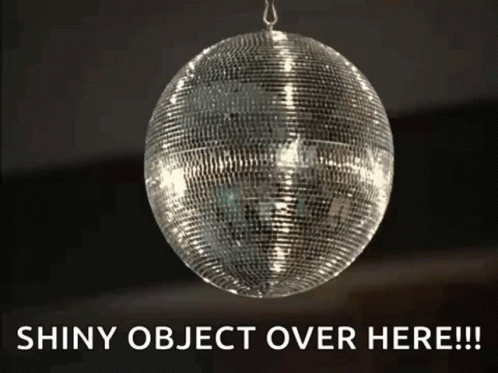 Disco Ball Shiny Object Over Here GIF