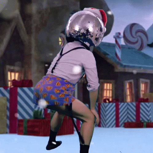 Hilarious Twerking Disco Ball Man GIF