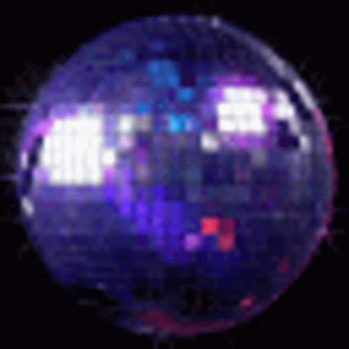 Spinning Violet Disco Ball GIF