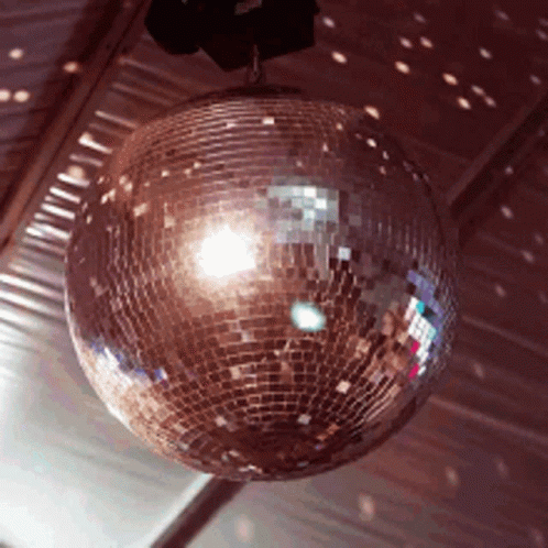 Dazzling Silver Disco Ball GIF