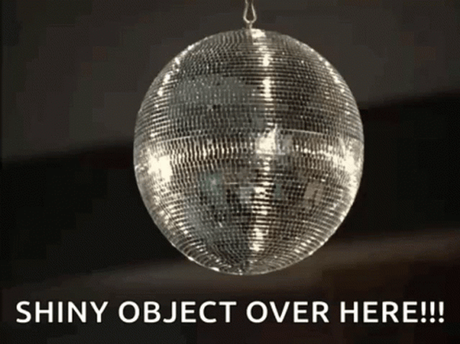 Disco Ball Shiny Object Over Here GIF