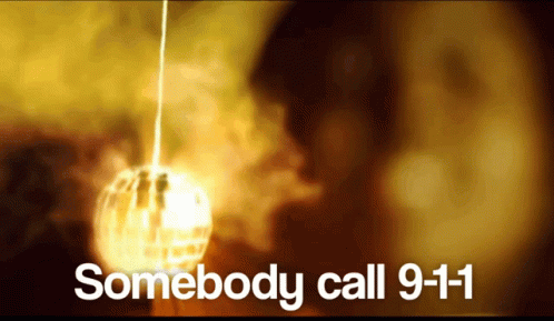 Disco Ball With Somebody Call 911 GIF