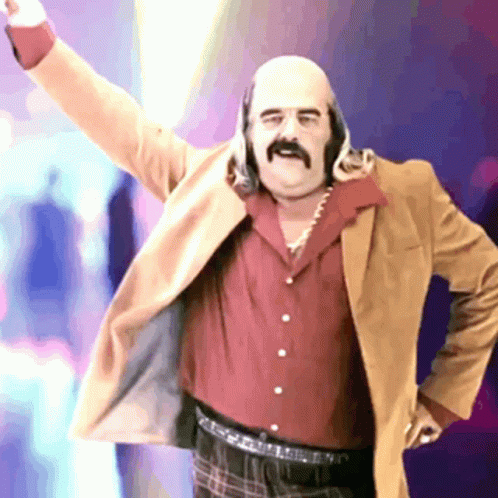 Disco Dance Bald Man Up Down Hand GIF